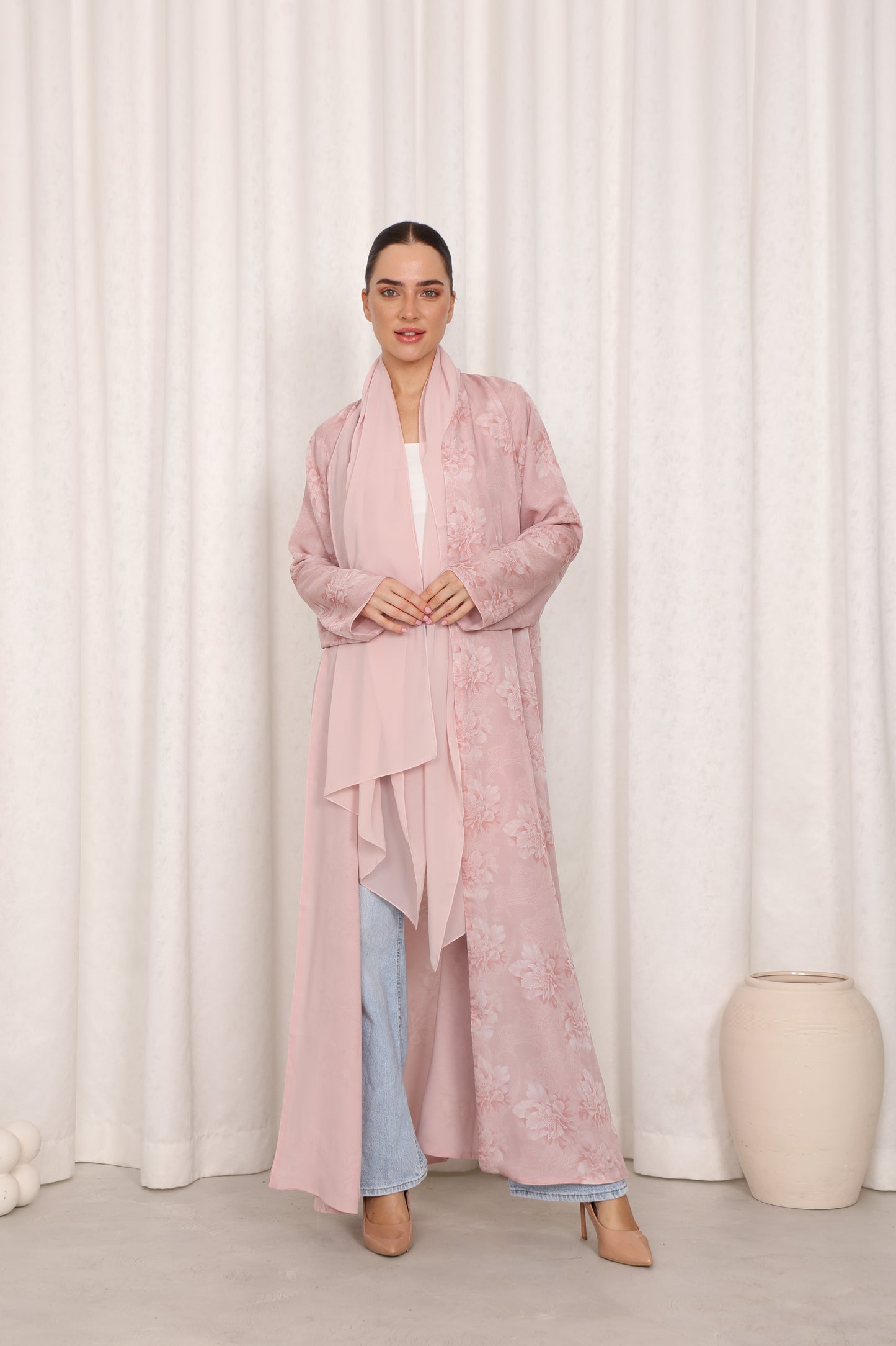 Pink Bloom Abaya