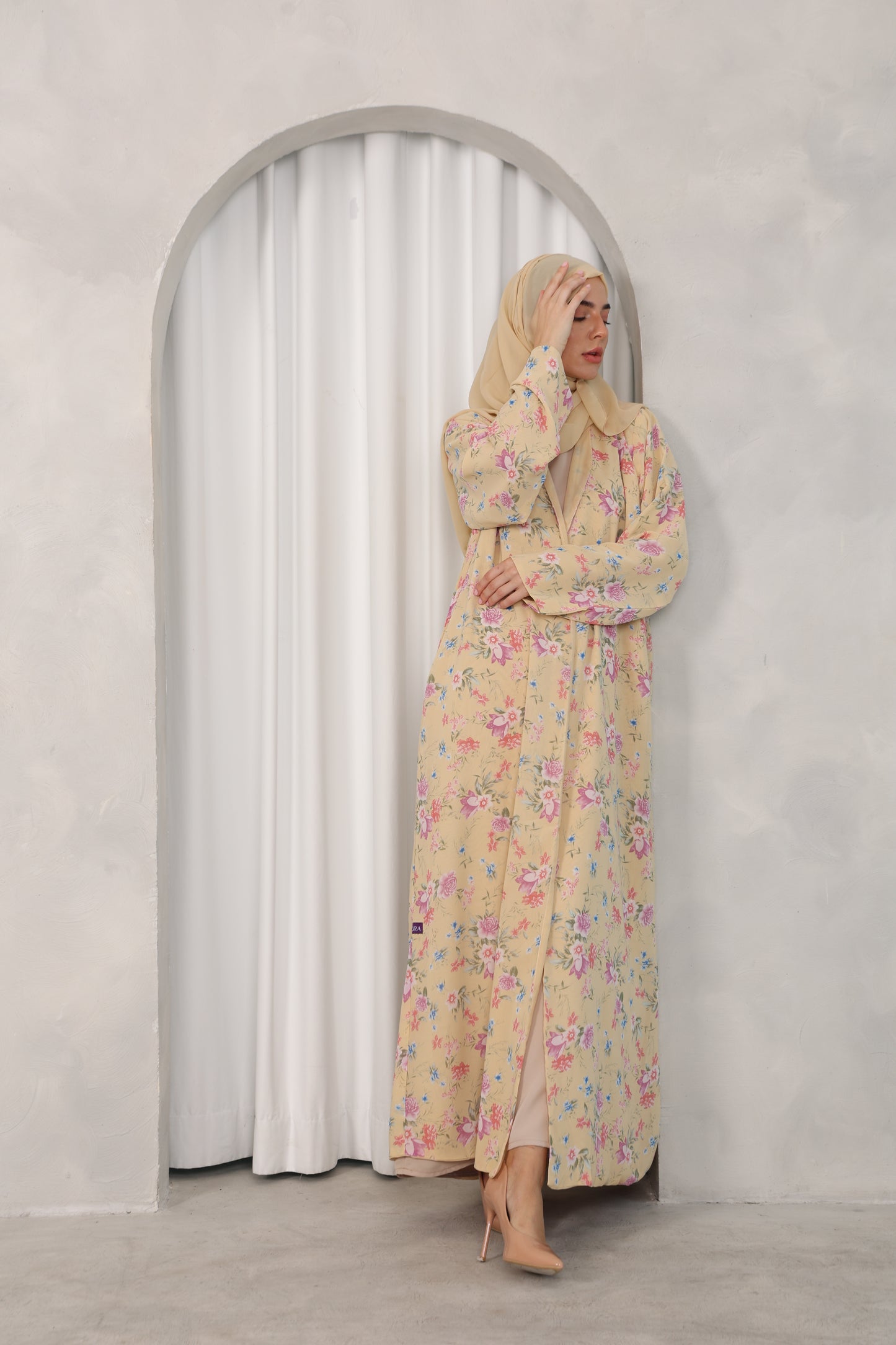 Yellow Bloom Abaya