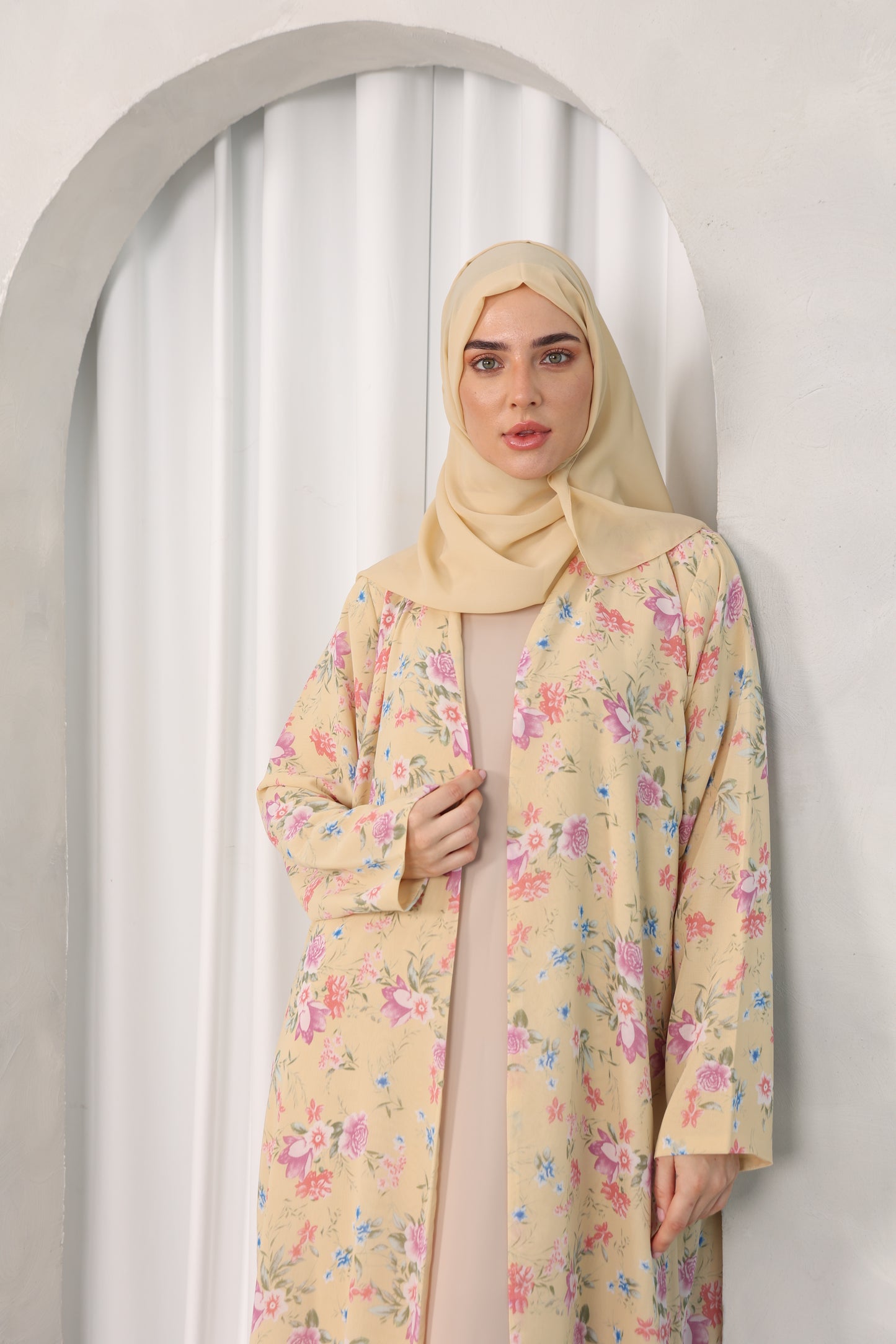 Yellow Bloom Abaya
