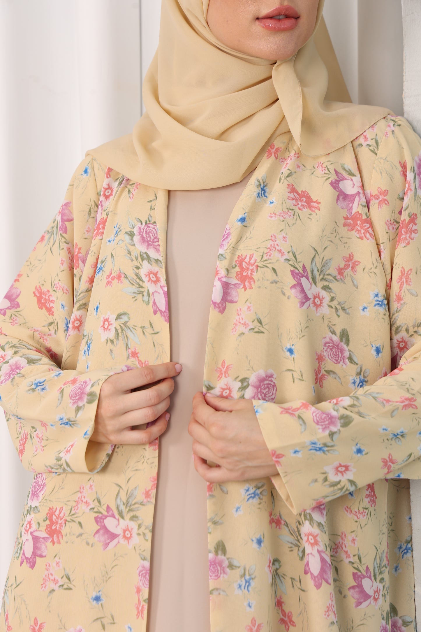 Yellow Bloom Abaya