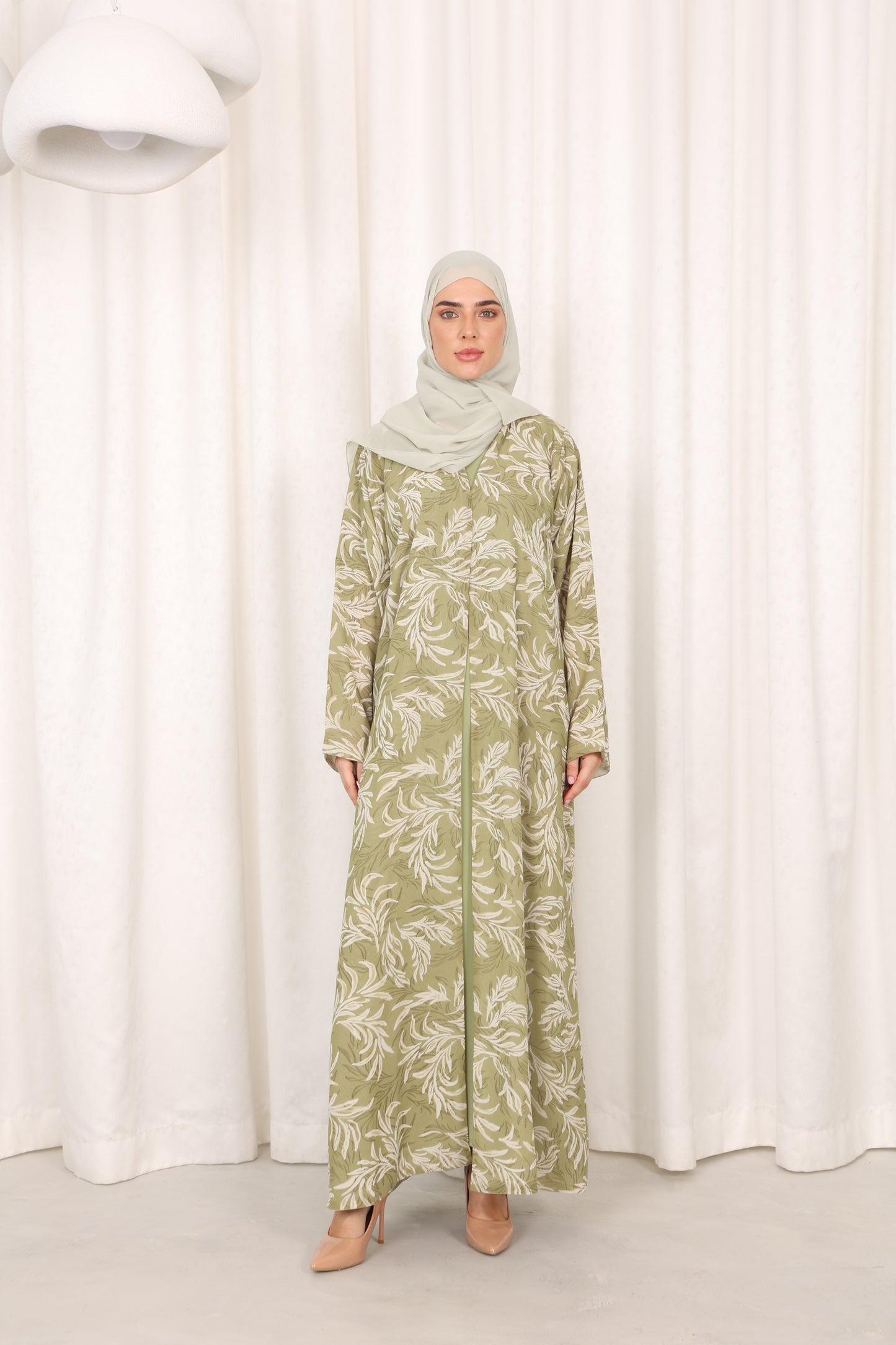 Green Leaves Abaya
