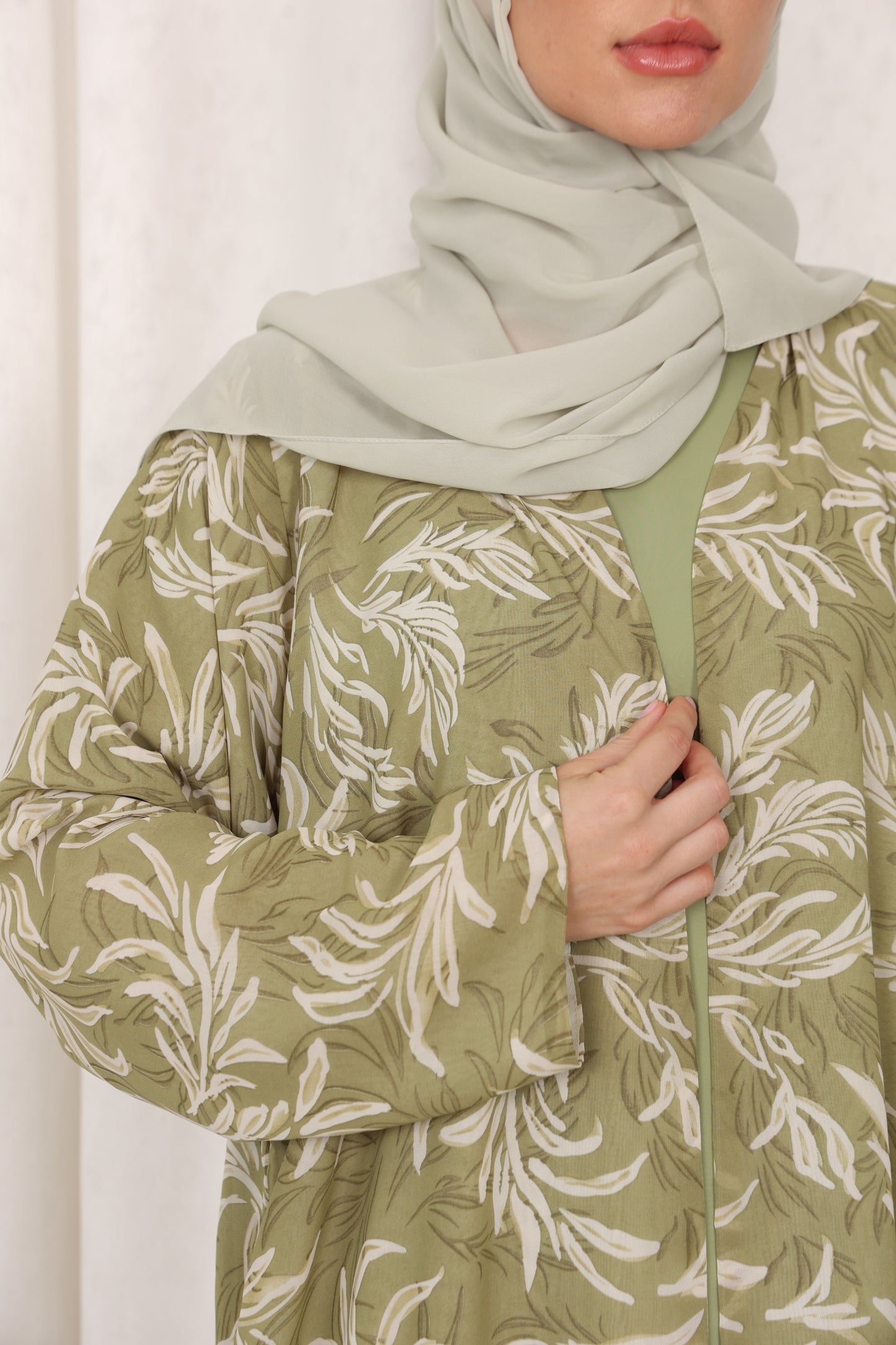 Green Leaves Abaya