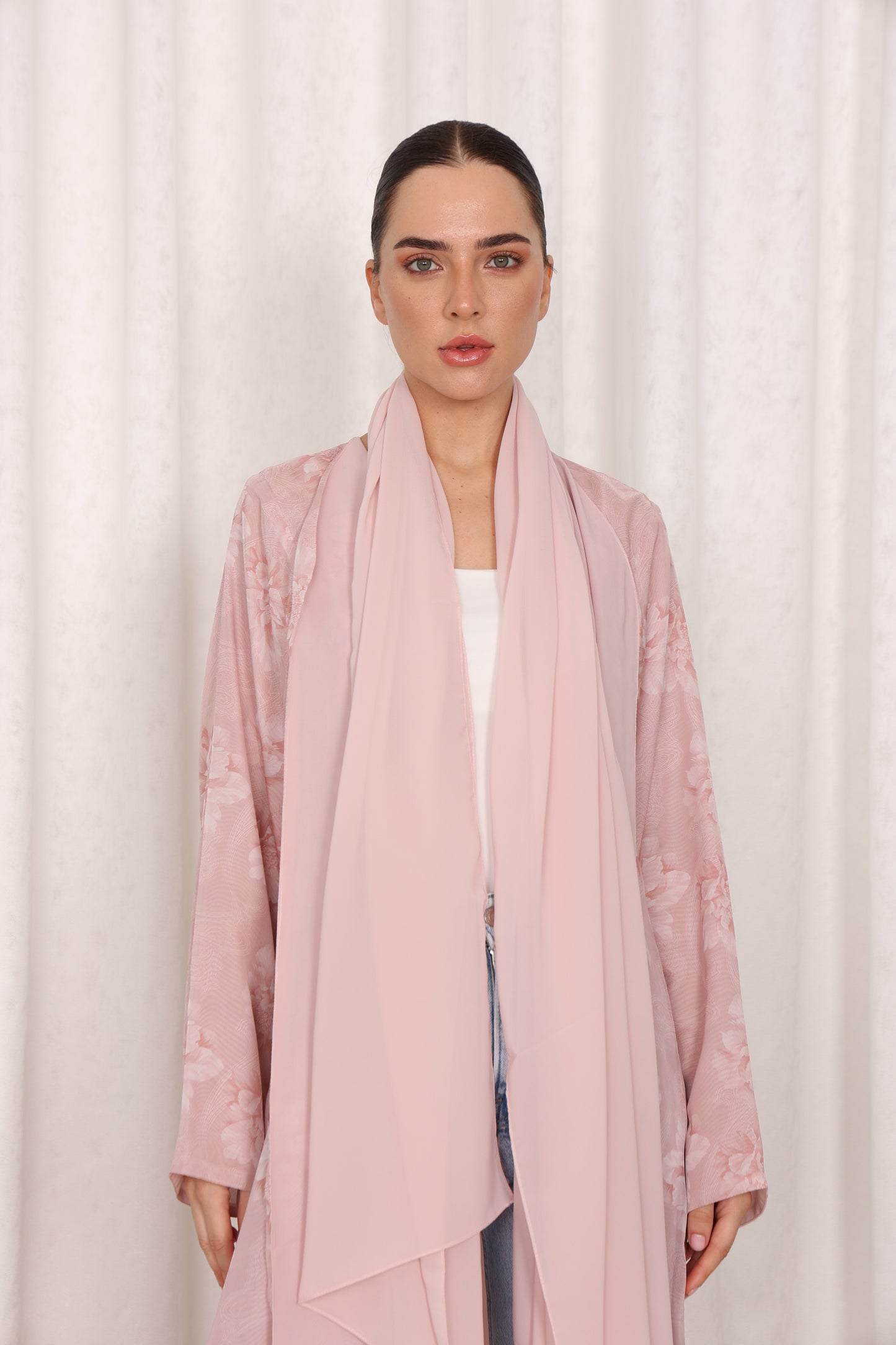 Pink Bloom Abaya