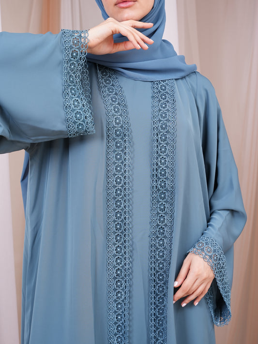 Blue Lace Abaya