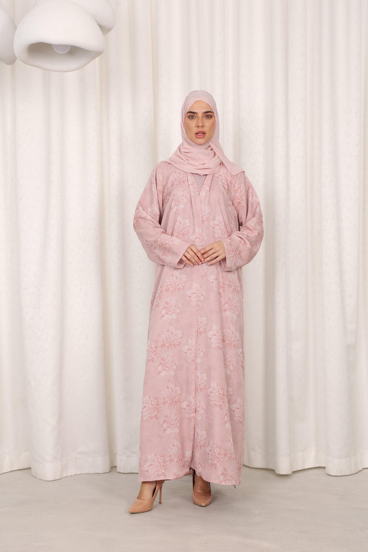 Pink Bloom Abaya
