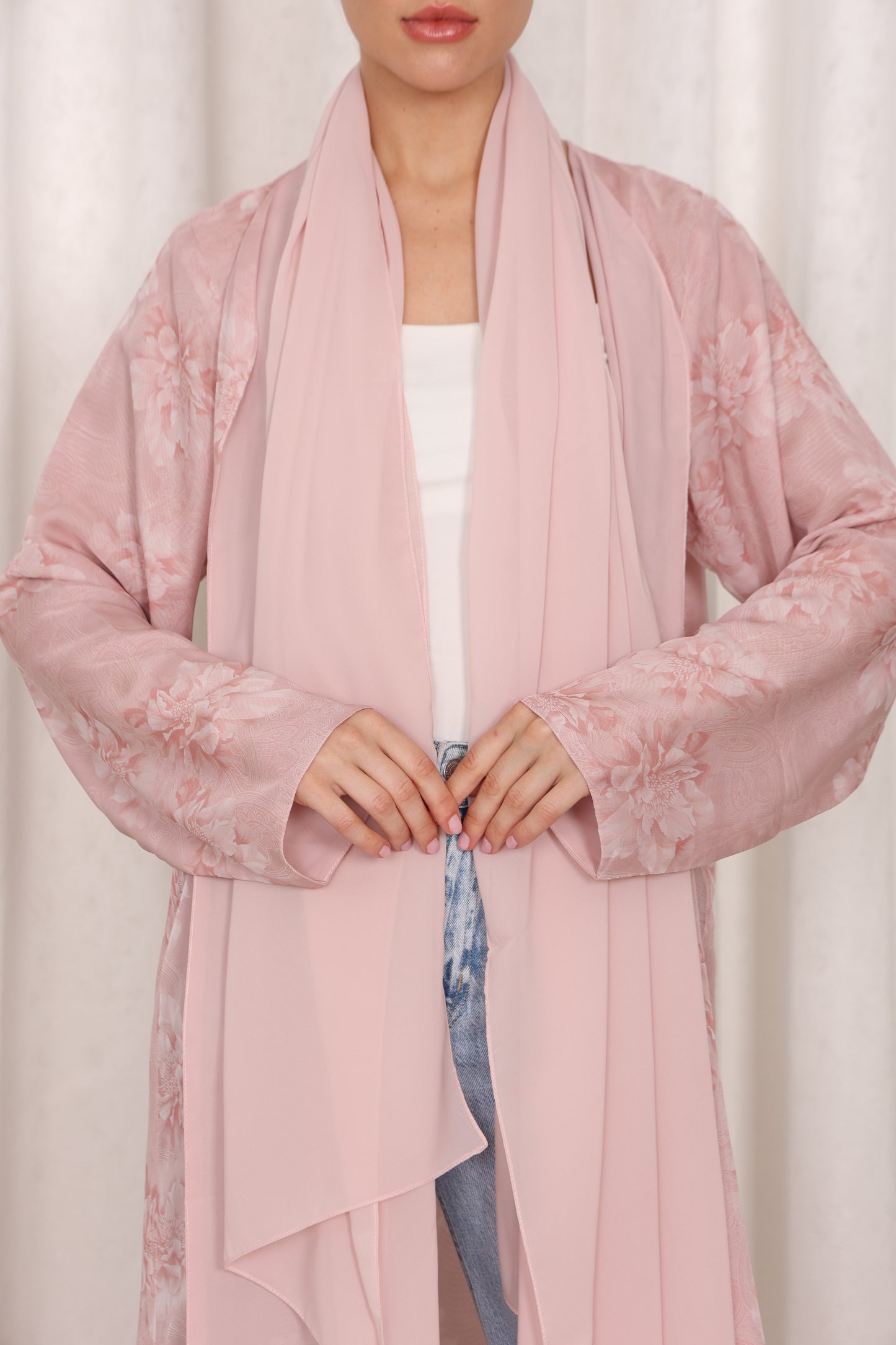 Pink Bloom Abaya