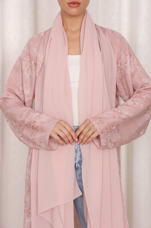 Pink Bloom Abaya