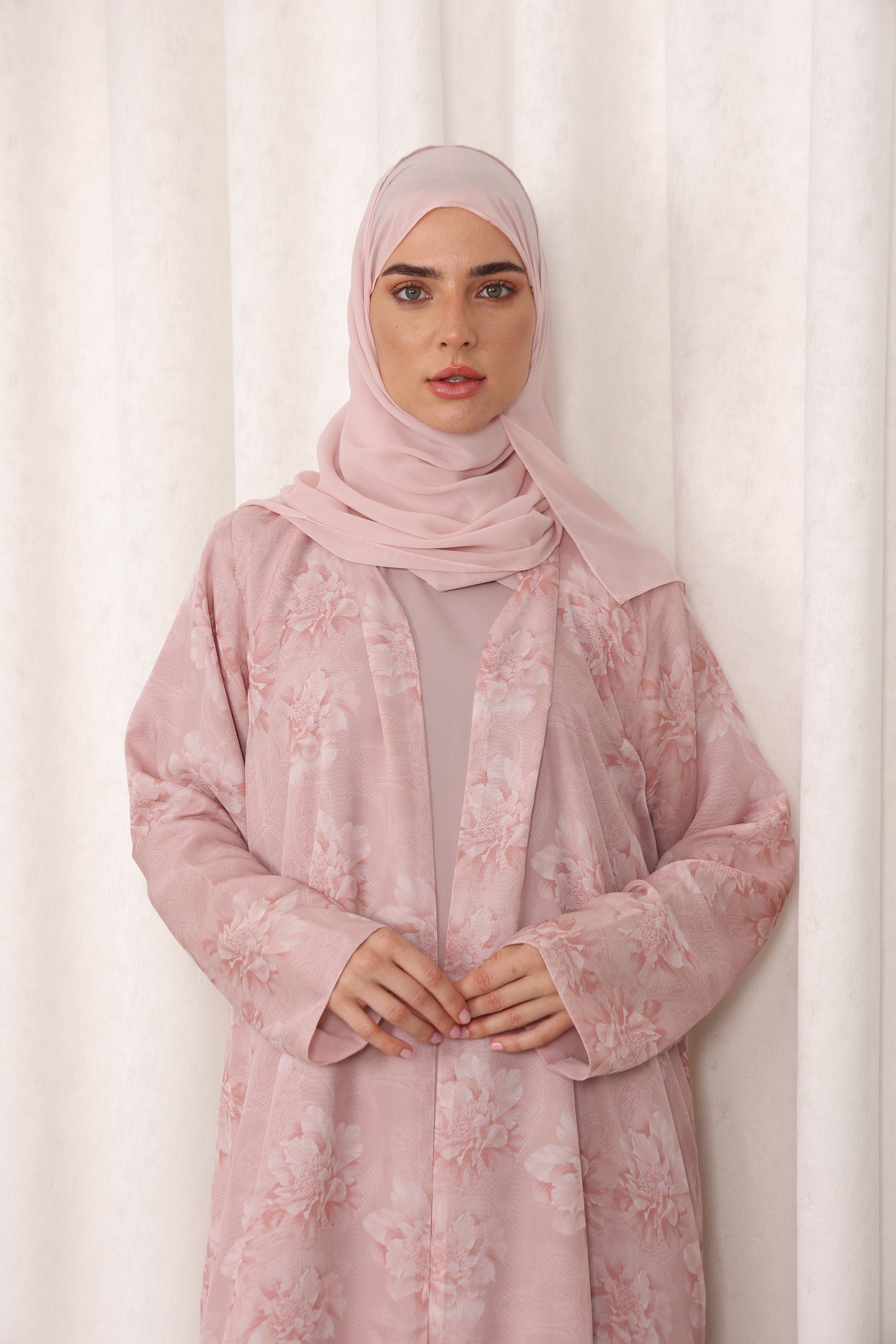 Pink Bloom Abaya
